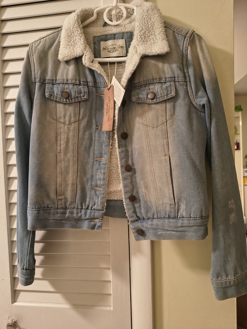 Light Blue Denim Sherpa-Lined Jacket by Sonoma